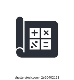 calculating icon collection .design style with background