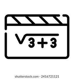 calculating Line Icon Background White