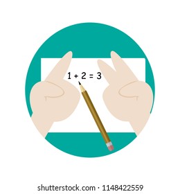 Calculating Math School Illustration Design