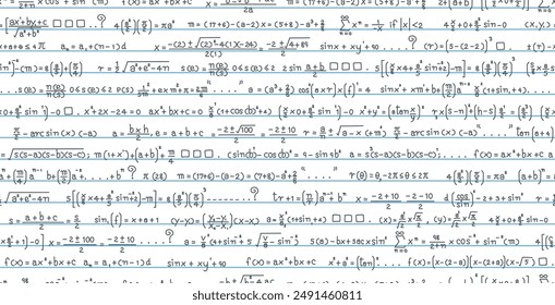 Calculating mathematical principles in a seamless notebook.