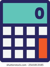 Calculating Mathematics Calculate Icon Vector Flat Illustration
