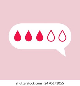 Calculando el ciclo menstrual. Ilustración vectorial en estilo plano.