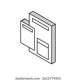 calculating mortgage isometric icon vector. calculating mortgage sign. isolated symbol illustration