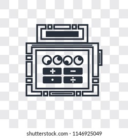 Calculating vector icon isolated on transparent background, Calculating logo concept