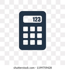 Calculating vector icon isolated on transparent background, Calculating transparency concept can be used web and mobile