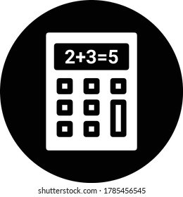 Calculation, calculator icon / black color