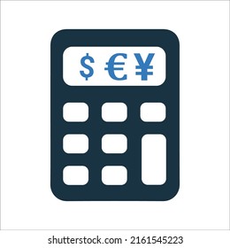 calculation, calculator icon. Vector design isolated on a white background.