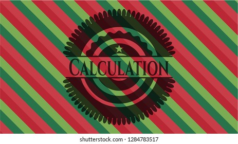 Calculation christmas badge background.