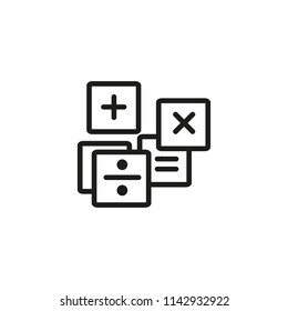 Calculation of cost line icon. Calculating, banking, finance. Budget concept. Vector illustration can be used for topics like audit, bookkeeping, accounting 