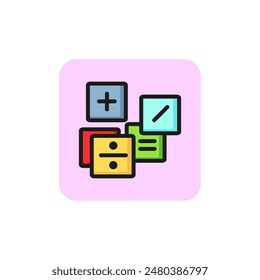 Calculation of cost line icon. Calculating, banking, finance. Budget concept. Vector illustration can be used for topics like audit, bookkeeping, accounting