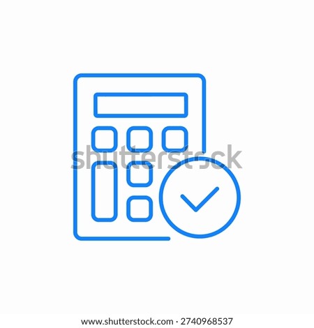 calculation done icon sign vector
