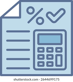 Calculation Filled Blue Tone Icon