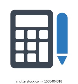 calculation glyph color vector icon