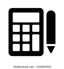 calculation glyph flat vector icon