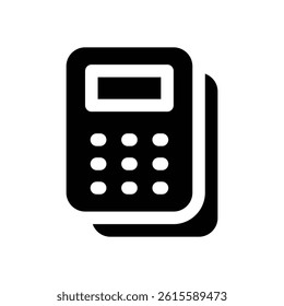 calculation glyph icon. Strong and solid vector icon for websites, mobile interfaces, presentations, and visual branding. High quality and easy to edit.