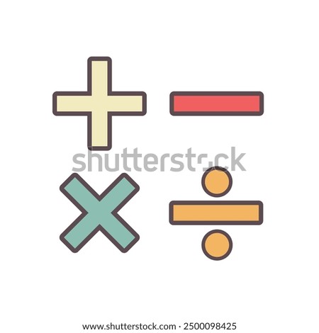 Calculation icon. Calculator icon vector template design isolated on white background