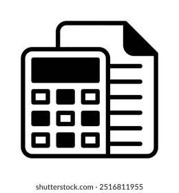Calculation icon for finding the solution of math problems