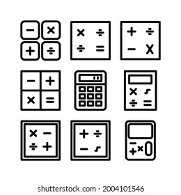 icono de cálculo o logotipo símbolo de signo aislado ilustración vectorial - Colección de iconos vectoriales de estilo negro de alta calidad
