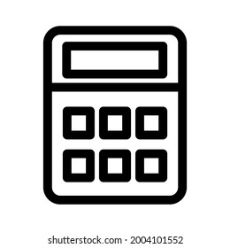 icono de cálculo o logotipo símbolo de signo aislado ilustración vectorial - iconos vectoriales de estilo negro de alta calidad
