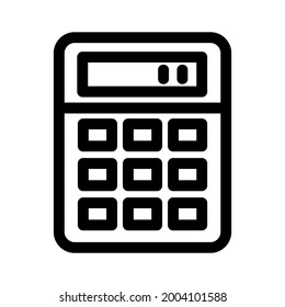 icono de cálculo o logotipo símbolo de signo aislado ilustración vectorial - iconos vectoriales de estilo negro de alta calidad
