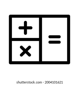 icono de cálculo o logotipo símbolo de signo aislado ilustración vectorial - iconos vectoriales de estilo negro de alta calidad
