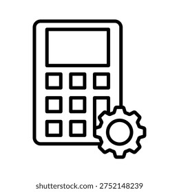 Calculation Icon Outline Style Design