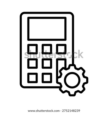 Calculation Icon Outline Style Design