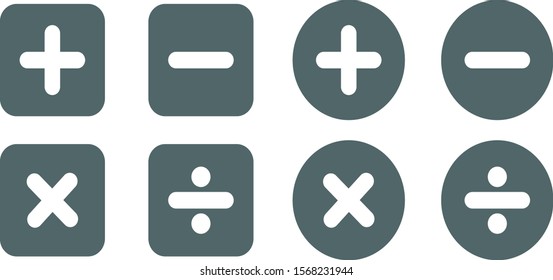 Calculation icon set. Vector illustration