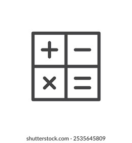 Symbol "Berechnung" Symbol für dünne Umrisskunst
