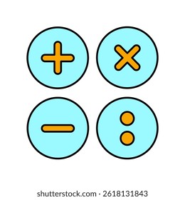 calculation icons  symbol vector elements for infographic web