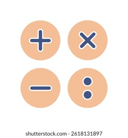calculation icons  symbol vector elements for infographic web