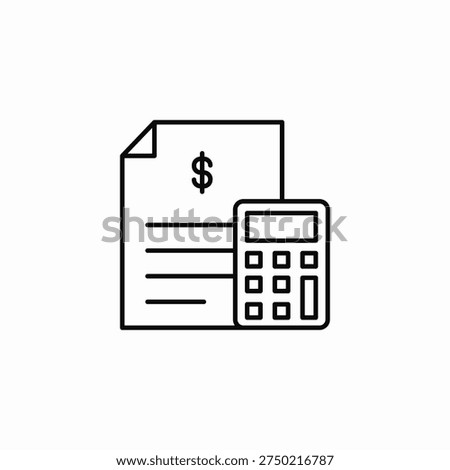 calculation invoice icon sign vector