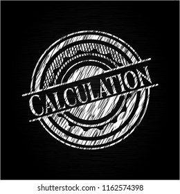 Calculation on blackboard