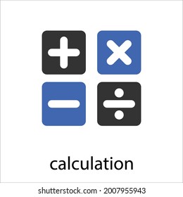 calculation sign icon design vector