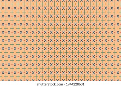 Calculation symbol of pattern vector. Design geometric art colorful on cream background. Design print for illustration, texture, textile, background, wallpaper. Set 3