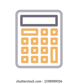 calculation vector color line icon 