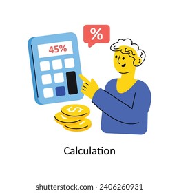 Calculation vector Filled outline Design illustration. Symbol on White background EPS 10 File 