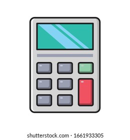 calculation vector flat color icon 