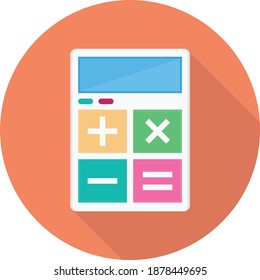 calculation  vector flat colour icon