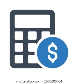 calculation vector glyph color icon 