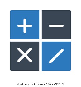 calculation vector glyph color icon 