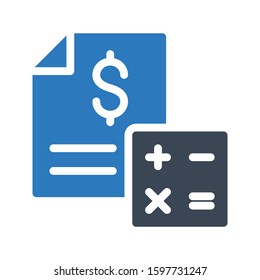 calculation vector glyph color icon 