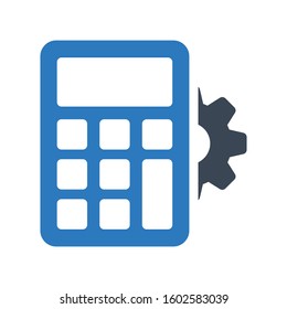 calculation vector glyph color icon 