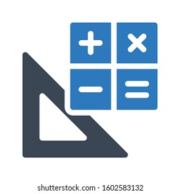 calculation vector glyph color icon 