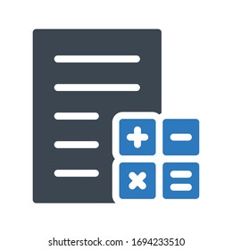 calculation vector glyph color icon 