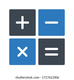 Calculation Vector Glyph Color Icon 