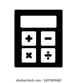 calculation vector glyph flat icon 