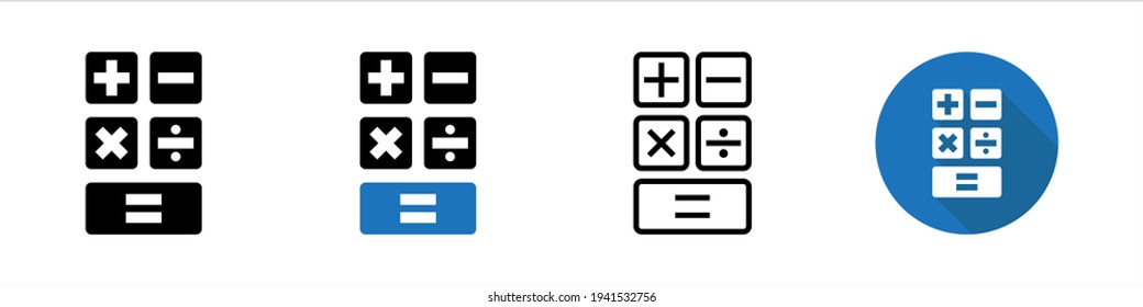 Diseño de símbolo de icono del vector de cálculo