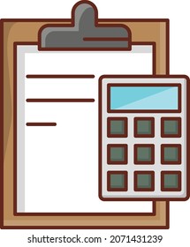 calculation Vector illustration on a transparent background. Premium quality symbols. Vector Line Flat color  icon for concept and graphic design.