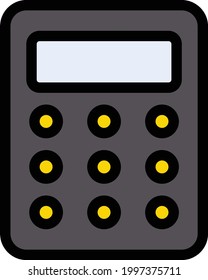 calculation vector line colour icon